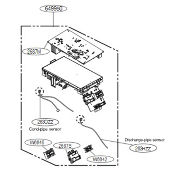 LG Case assembly, control (outdoor)
