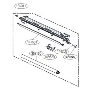 LG Grille assembly, discharge (indoor)