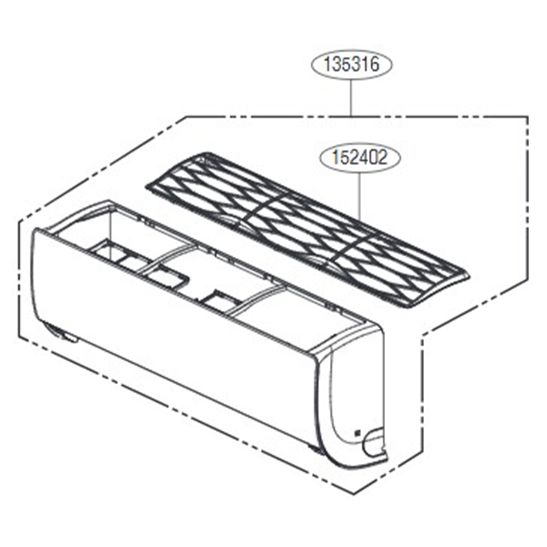 LG Grille assembly, front (Indoor)