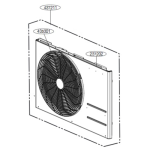 LG Panel assembly, front (outdoor)