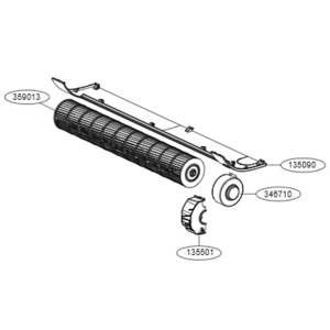 LG Fan assembly, cross flow