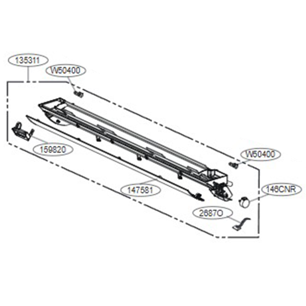 LG Grille assembly, discharge (indoor)
