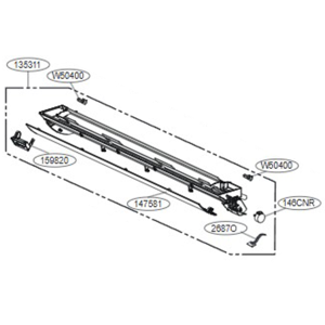 LG Grille assembly, discharge (indoor)