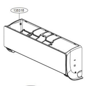LG Grille assembly, front (indoor)