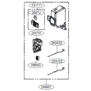 LG Case assembly, control (indoor)