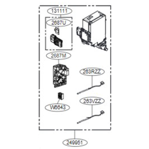 LG Case assembly, control (indoor)