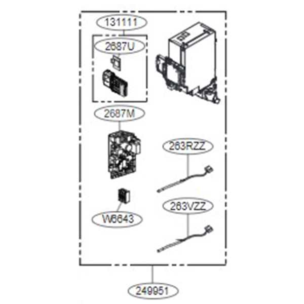 LG Case assembly, control (indoor)