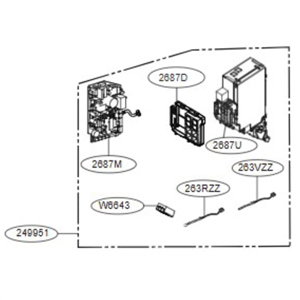 LG Case assembly, control (indoor)