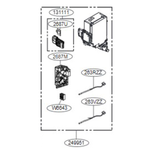 LG Case assembly, control (indoor)
