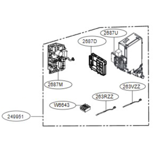 LG Case assembly, control (indoor)