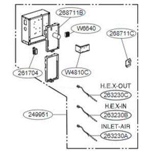 LG Case assembly, control (indoor)