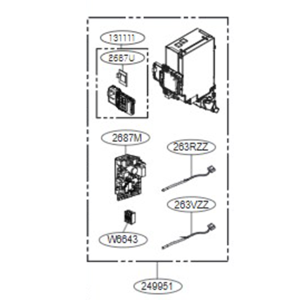 LG Case assembly, control (indoor)