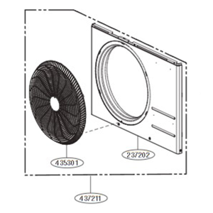 LG Panel assembly, front (outdoor)