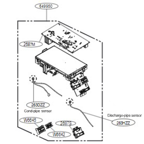 LG Case assembly, control (outdoor)