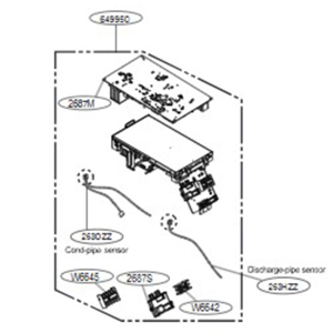 LG Case assembly, control (outdoor)