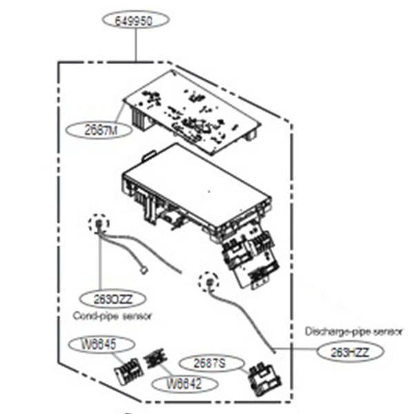 LG Case assembly, control (outdoor)