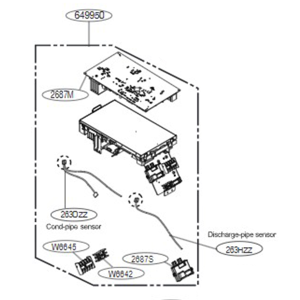 LG Case assembly, control (outdoor)
