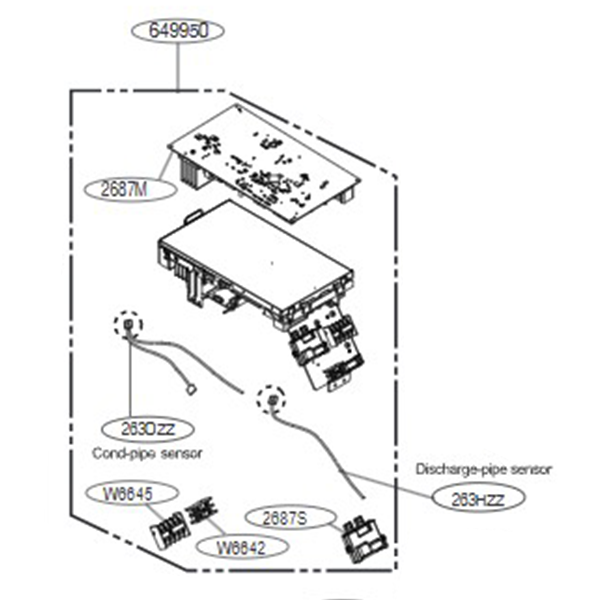 LG Case assembly, control (outdoor)