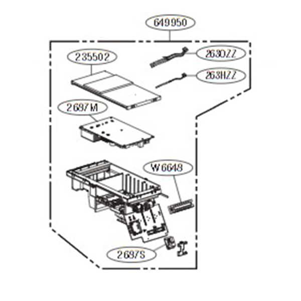 LG Case assembly, control (outdoor)